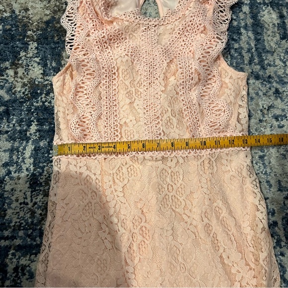 Lulus Blush Pink My Sweetheart Lace Mini Dress Size Small - Picture 11 of 12